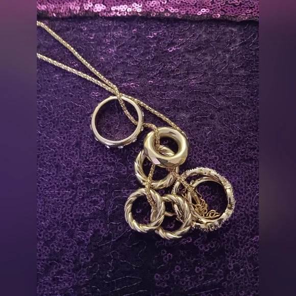 Elegant Gold Necklace with Charms - Picture 5 of 6